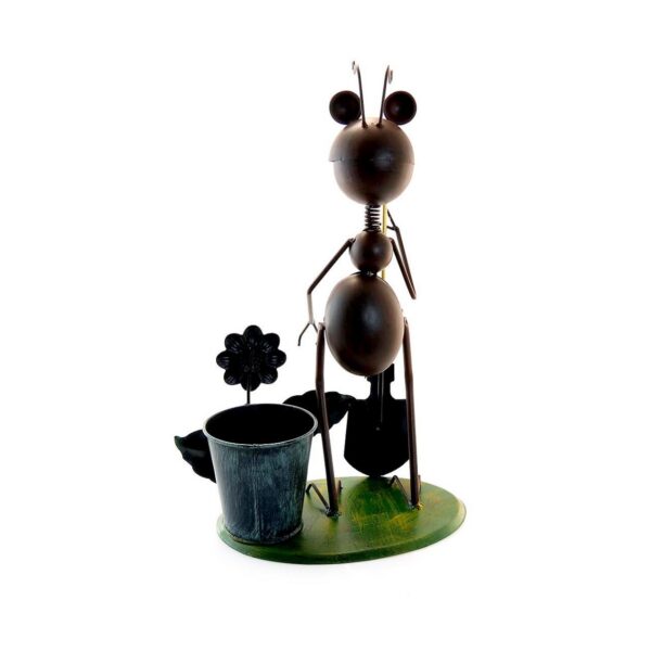 Decoratiune gradina, metalica, furnica cu lopata, 26x14x40 cm - imagine 2