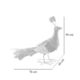 Decoratiune gradina, metalica, paun, 76x30x46 cm - imagine 2