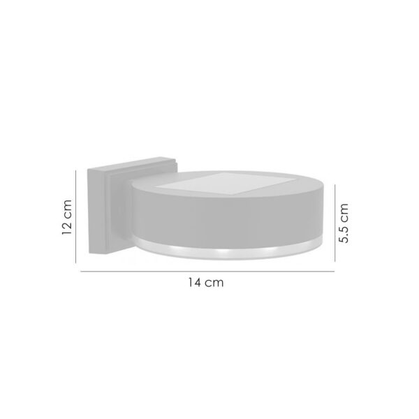 Lampa solara de perete/gard, LED, set 2 buc, 14x12x5.5 cm - imagine 3