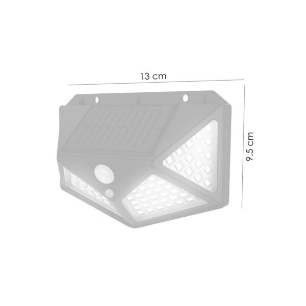 Lampa solara de perete, LED, senzor miscare, 13x5x9.5 cm - imagine 2