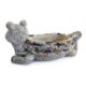 Decoratiune gradina, ceramica, broasca cu ghiveci, 35x16x17 cm - imagine 3
