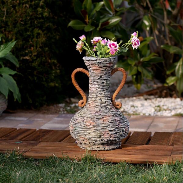 Decoratiune gradina, ceramica, ghiveci, 27x27x40 cm - imagine 5