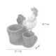 Decoratiune gradina, polirasina, cocos cu ghiveci, 31.7x30x36.7 cm - imagine 4
