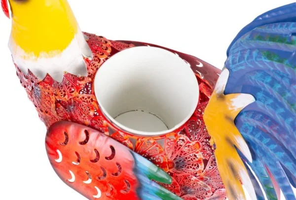 Decoratiune gradina, MagicHome, metalica, cocos colorat cu ghiveci, 50x19x54 cm - imagine 3