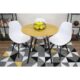 Masa stil scandinav, Artool, rotund, MDF si lemn, natur, 80x75 cm - imagine 6