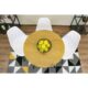 Masa stil scandinav, Artool, rotund, MDF si lemn, natur, 80x75 cm - imagine 7