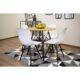 Masa stil scandinav, Artool, rotund, MDF si lemn, natur, 80x75 cm - imagine 11