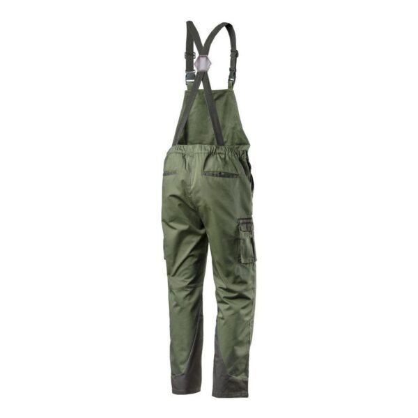 Pantaloni de lucru cu pieptar, salopeta, model Camo, maslin, marimea L/52, NEO - imagine 3