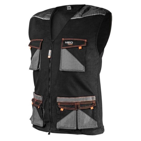 Vesta de lucru slim fit, buzunare suplimentare, model HD, marimea M/50, NEO - imagine 3