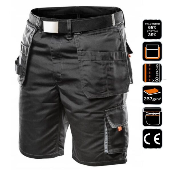 Pantaloni scurti de lucru, model HD, marimea XL/56, NEO - imagine 5
