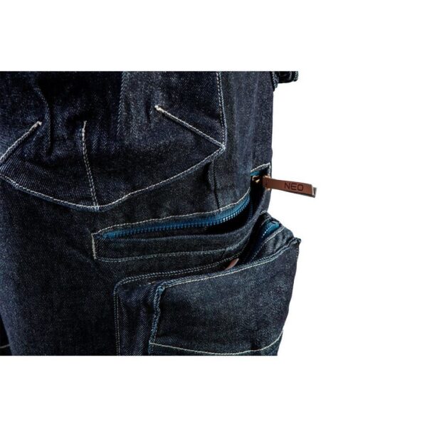 Pantaloni scurti de lucru tip blugi, model Denim, marimea M/50, NEO - imagine 5