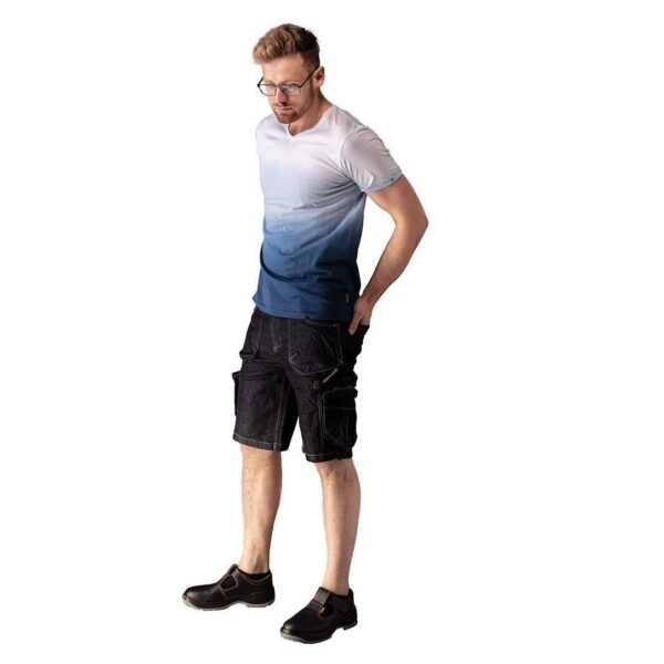Pantaloni scurti de lucru tip blugi, model Denim, marimea L/52, NEO - imagine 3
