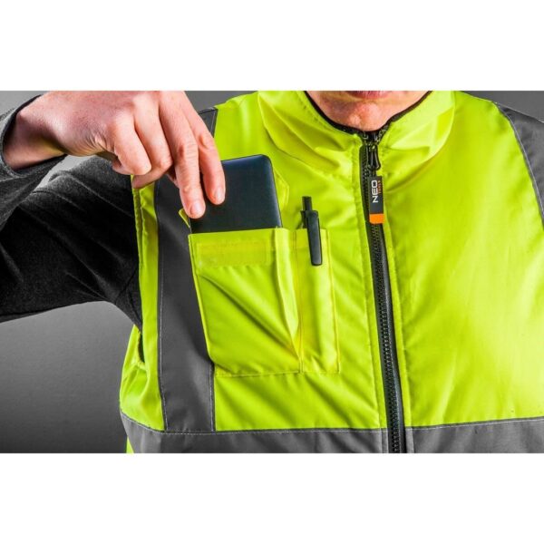 Vesta de lucru cu 2 fete, reflectorizanta, galben, model Visibility, marimea S/48, NEO - imagine 4