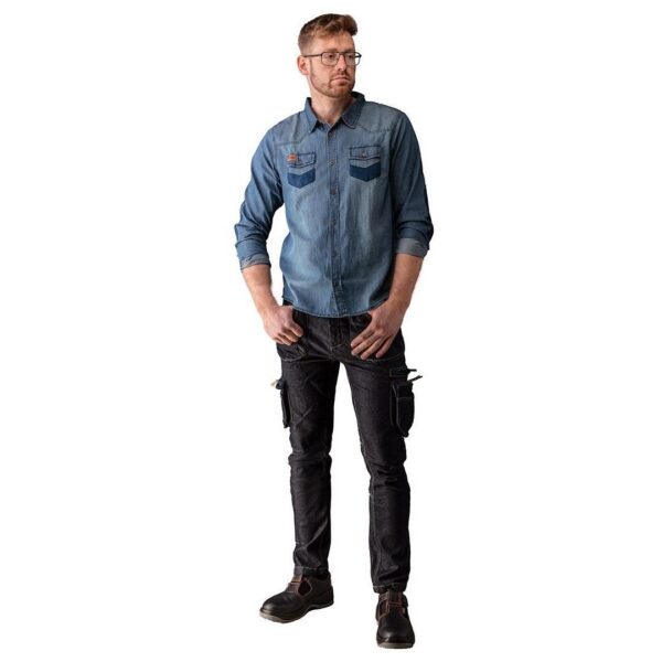 Camasa pentru lucru, de blugi, model Denim, marimea L/52, NEO - imagine 8