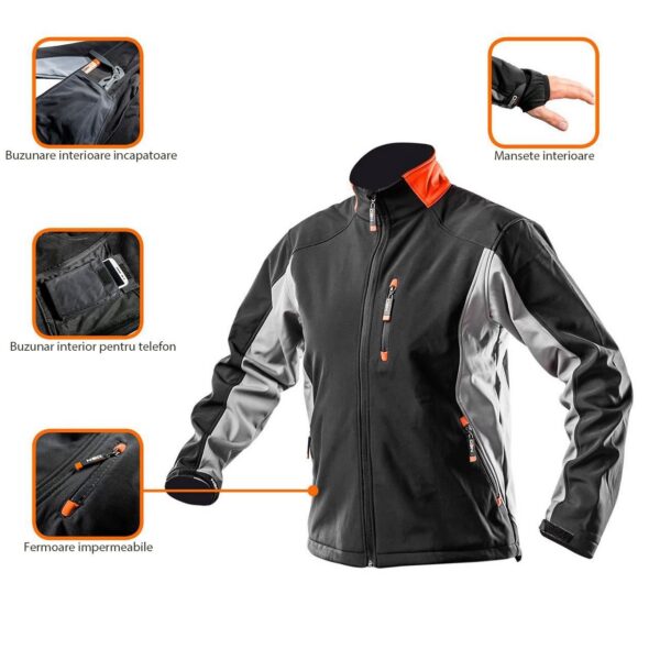 Geaca de lucru softshell, model Outdoor, marimea M/50, NEO - imagine 3
