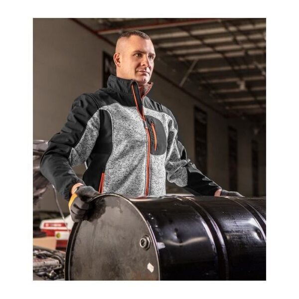 Hanorac tricotat intarit cu tesatura softshell, model Outdoor, marimea L/52, NEO - imagine 3
