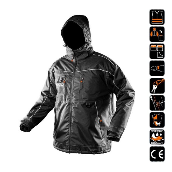 Geaca de lucru cu gluga, izolatie Oxford, model Warm, marimea M/50, NEO - imagine 7