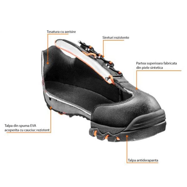 Pantofi de lucru fara elemente metalice, SRA, marimea 40, NEO - imagine 2
