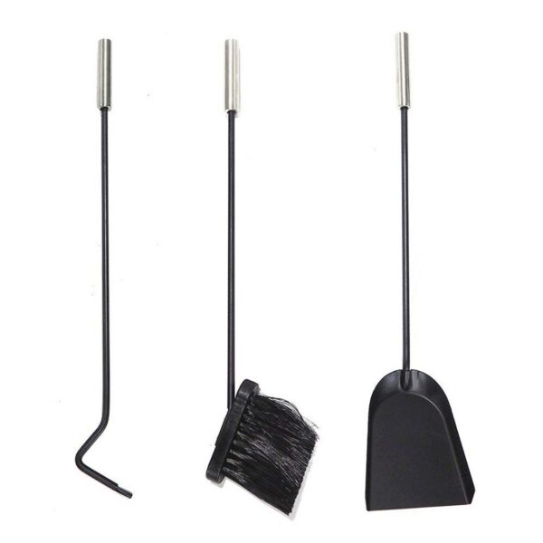 Suport lemne semineu cu accesorii, 60x35x35 cm - imagine 3