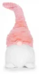 Decoratiune Craciun, pitic cu picioare scurte, roz si alb, 20x19x58 cm - imagine 2