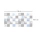 Panou decorativ, PVC, model floral, alb, negru si albastru, 96x48.5 cm - imagine 3
