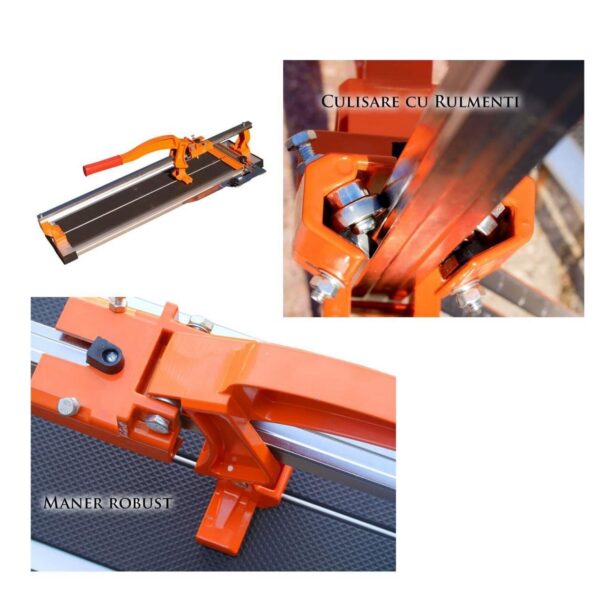 Masina de taiat gresia si faianta, aparat profesional, dispozitiv cu rulmenti, 1000 mm, Richmann Exclusive - imagine 2