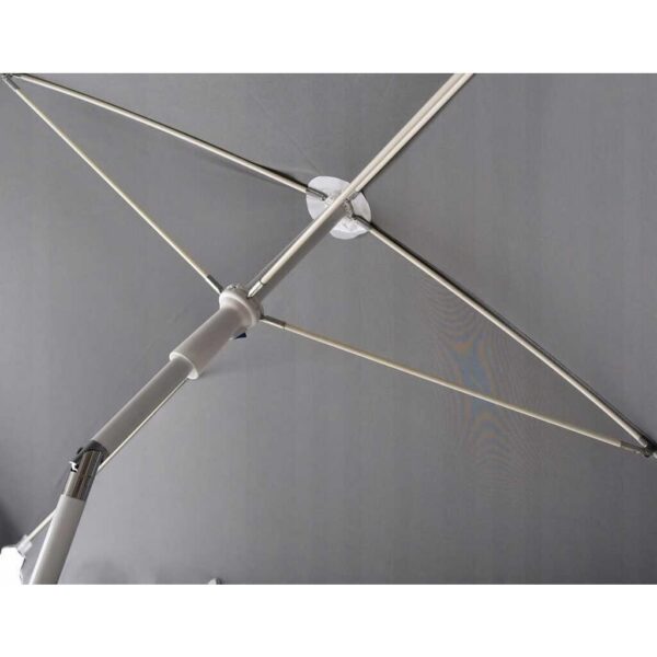 Umbrela balcon/terasa, Jumi, cu manivela, antracit, 220x130x240 cm - imagine 6