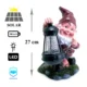 Decoratiune gradina, ceramica/plastic, lampa solara, pitic, 17x16x27 cm - imagine 7