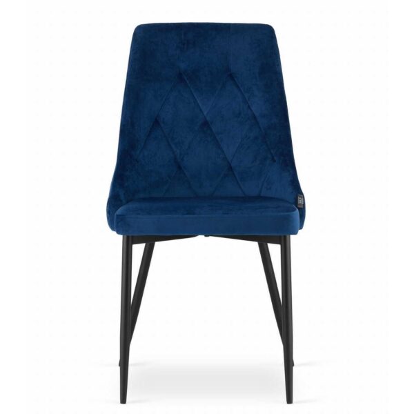 Scaun bucatarie/living, Artool, Imola, catifea, metal, bleumarin, 48.5x61x93.5 cm - imagine 6