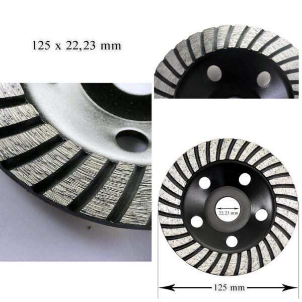 Disc diamantat turbo, beton, taiere uscata, 125 mm/22.23 mm, Richmann Exclusive - imagine 3