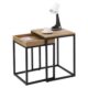 Masa de cafea, Vasagle, pal si metal, natur, set 2 piese - imagine 2