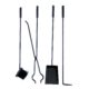 Set accesorii semineu, suport cu 4 piese, 81 cm - imagine 2