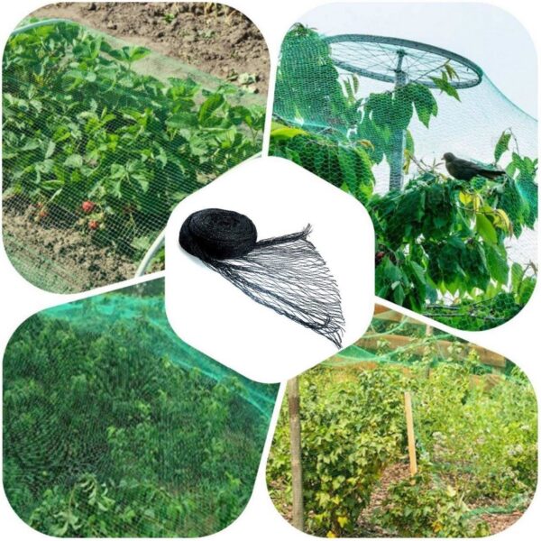 Plasa pvc contra pasarilor, verde inchis, 12x25 m - imagine 2