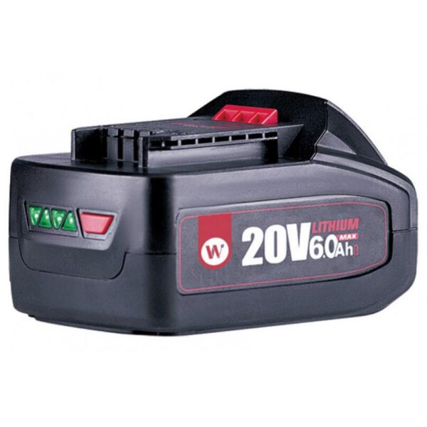 Acumulator pentru sculele WORCRAFT, 20 V, 6 Ah Li-ion - imagine 2