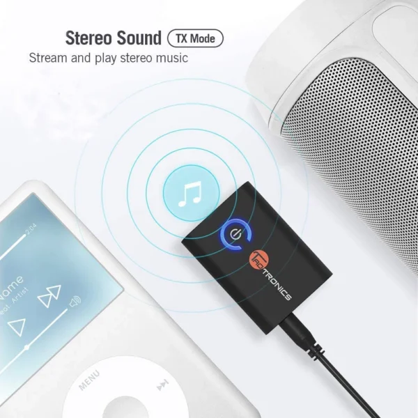 Adaptor Bluetooth Transmitator si Receptor Audio 2 in 1 TaoTronics TT-BA015, Bluetooth 5.0, conectare 2 casti simultan - imagine 2