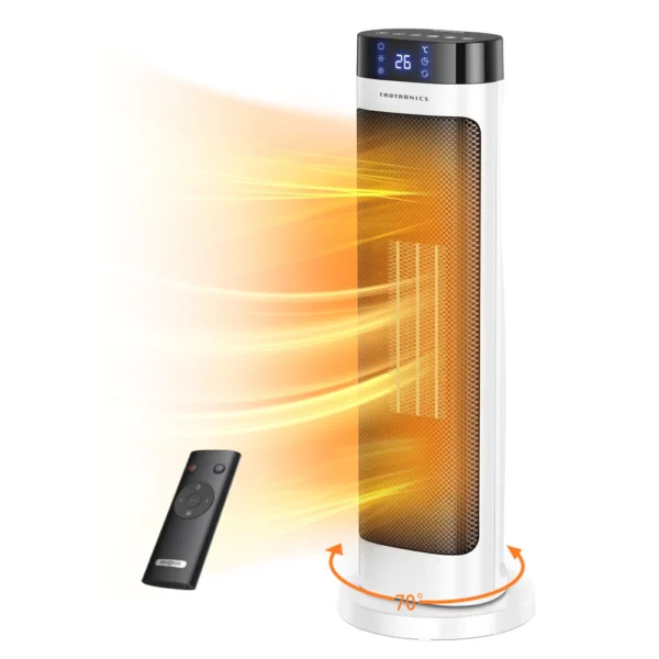 Aeroterma Ceramica TaoTronics TT-HE018, 2000W, 3 moduri incalzire, Telecomanda, Control Touch - imagine 2