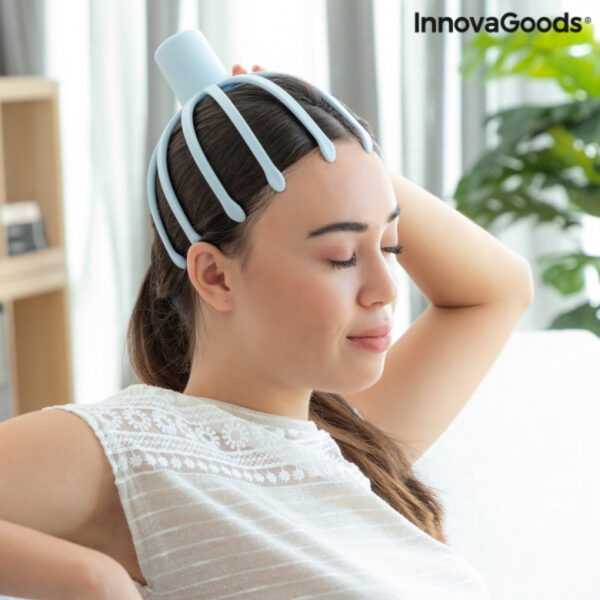 Aparat de masaj pentru cap reincarcabil Helax InnovaGoods Wellness Relax, 3 moduri de masaj, USB - imagine 3