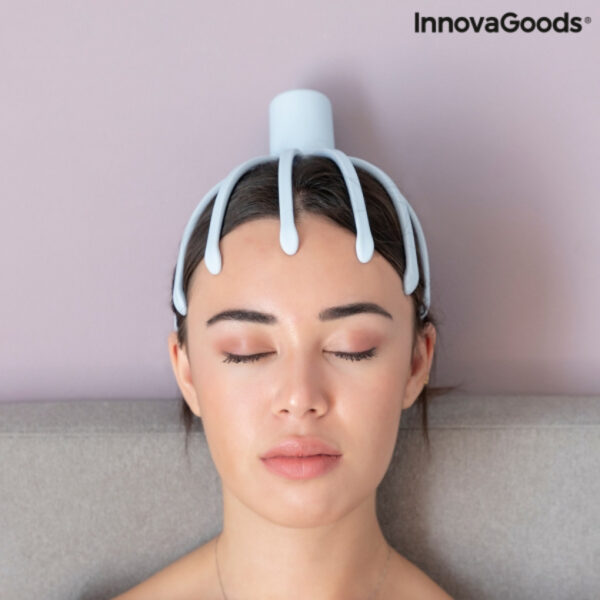 Aparat de masaj pentru cap reincarcabil Helax InnovaGoods Wellness Relax, 3 moduri de masaj, USB - imagine 2