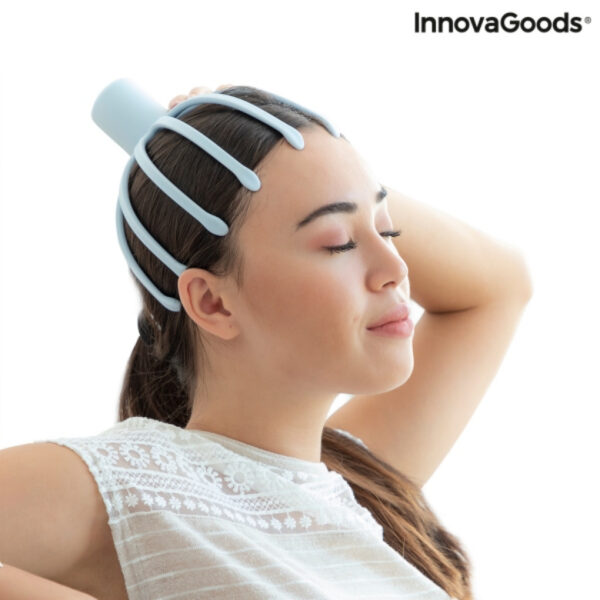 Aparat de masaj pentru cap reincarcabil Helax InnovaGoods Wellness Relax, 3 moduri de masaj, USB - imagine 8