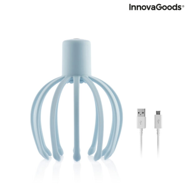Aparat de masaj pentru cap reincarcabil Helax InnovaGoods Wellness Relax, 3 moduri de masaj, USB - imagine 11