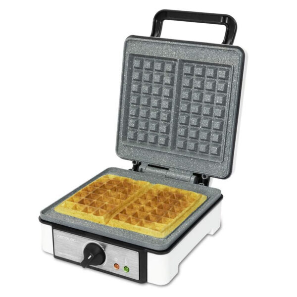 Aparat pentru preparat vafe/gofre Cecotec Fun Gofrestone Double, 1200W, Termostat ajustabil, Invelis antiaderent - imagine 1