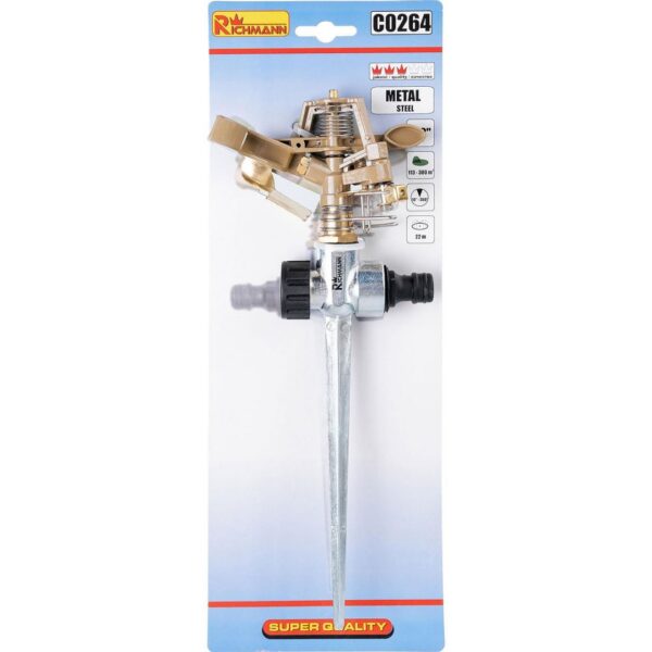 Aspersor pulsatoriu, cu tarus, alama, 113-380 mp, Richmann - imagine 2
