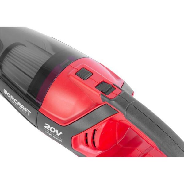 Aspirator auto, 20V Li-ion (acumulator neinclus), cu accesorii, 8 kPa, 600 ml, Worcraft - imagine 7