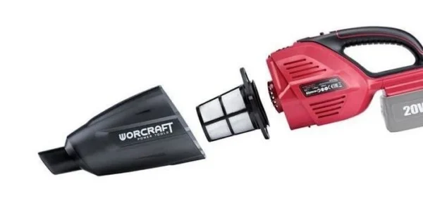 Aspirator auto, 20V Li-ion, cu acumulator 2 Ah, incarcator, filtru HEPA, Worcraft - imagine 10