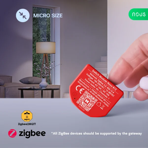 Releu inteligent Nous B1Z, 16A, ZigBee, 1 canal - imagine 8