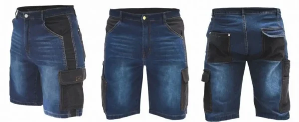 Pantaloni scurti de lucru tip blugi, slim fit, model Denim, marimea XXL/58, Dedra - imagine 7