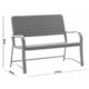 Banca de gradina, plastic, structura metal, 117x68x92 cm, New Style - imagine 3