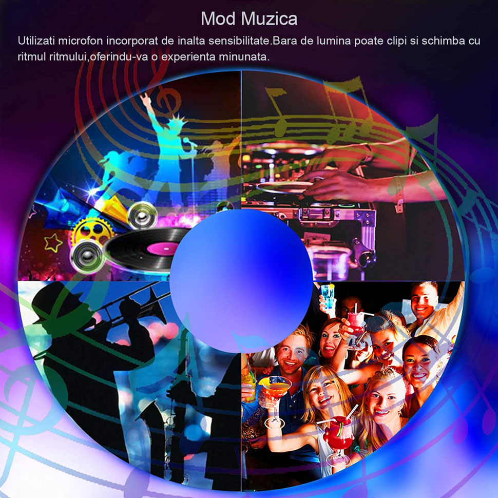 Banda LED Color RGB 10 m Bluetooth Control Ap 6