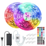 Banda LED Color RGB, 10 m, Bluetooth Control App, telecomanda 44 taste, sincronizare muzicala, 16 milioane de culori, SMD 5050