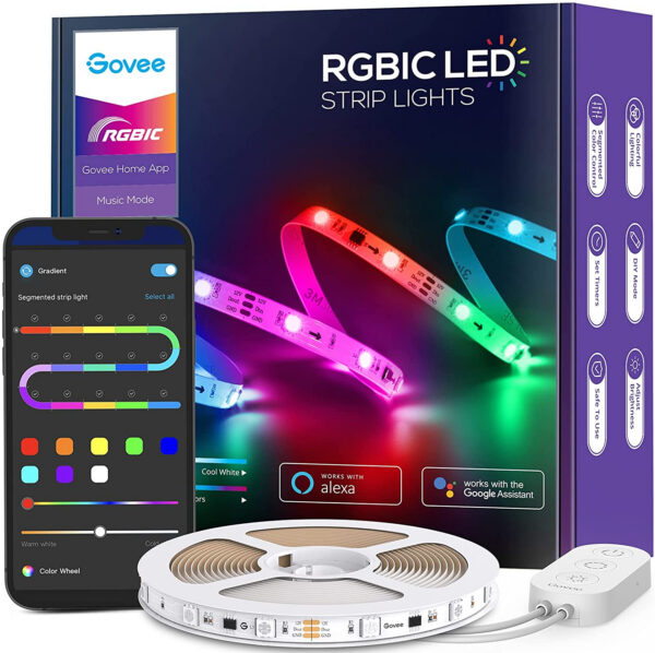 Banda LED Govee H6143 RGBIC, Sincronizare Muzica, Wifi si Bluetooth 5m, Alexa, Google Asistant - imagine 1